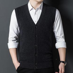 休闲中老外57607 加厚款 YA搭羊马甲开毛 绒毛背羊心男士 秋年冬新款