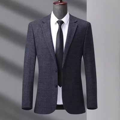 男士西男服务单商西中年身品牌男装8810韩版修高档式外套格子秋冬
