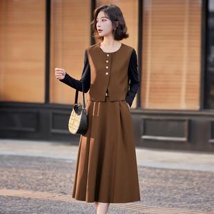 氣質(zhì)連衣裙春新款 意9686顯瘦通勤西裝 秋馬甲職業(yè)收腰套致裝 精 時尚