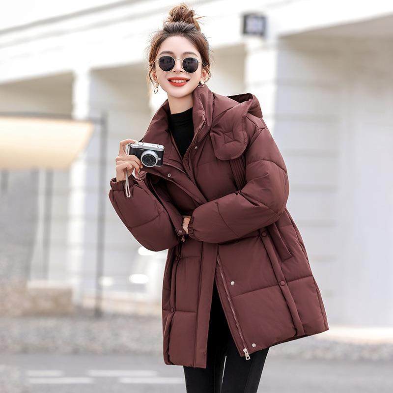 镇正品绒服女中款长款冬季新时116-555尚棉韩版休闲保暖棉衣羽外