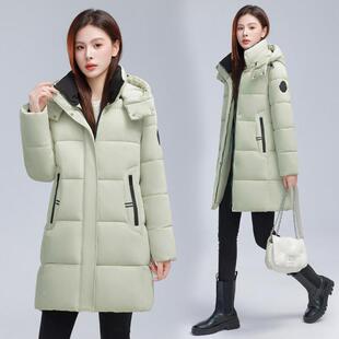 连帽服羽绒棉中年长女装爆款2026116棉时尚冬季加厚袄外套中款棉