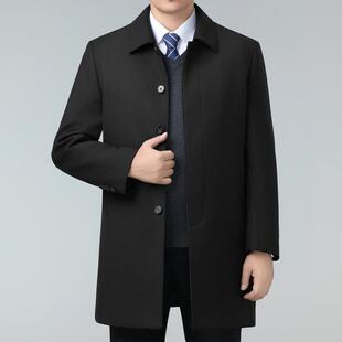 中老年男士绒服5868中长全拆羽绒内领导干部外套款爸羽爸装冬胆季