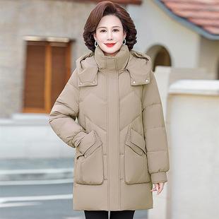 女羽绒服中老妈妈装 款 白鸭绒显年轻新 品年830957.正冬季 商城同款