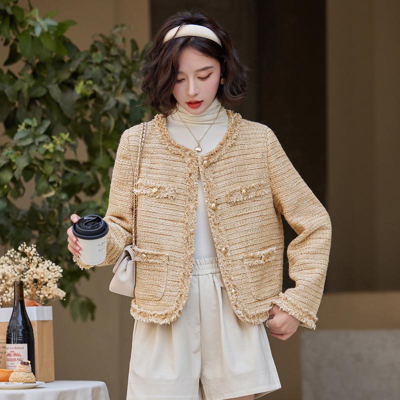 时致尚法式媛小个子精千金短款名小香款风外套女雅122A秋季新上衣