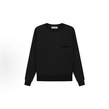 FEAR OF GOD ESSENTIALS 22SS胸前黑色植绒logo圆领套头卫衣