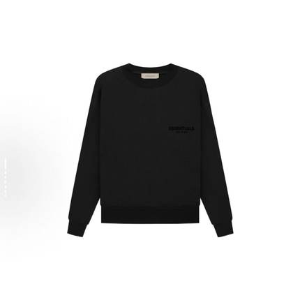 FEAR OF GOD ESSENTIALS 22SS胸前黑色植绒logo圆领套头卫衣