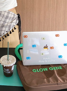 macbook保护壳透明pc全包散热原创设计可爱水钻蝴蝶结苹果电脑壳适用于13寸/14/16寸