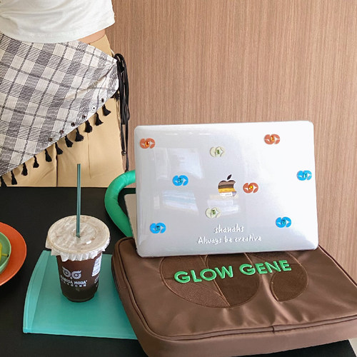 macbook保护壳透明pc全包散热原创设计可爱水钻蝴蝶结苹果电脑壳适用于13寸/14/16寸