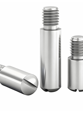 一字开槽外螺纹圆柱销无头台阶螺钉轴位销钉304不锈钢M2-M12