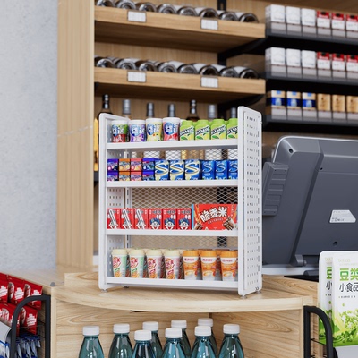 收银台吧台小型货架超市口香糖桌面台前收纳置物架零食多层美宜佳