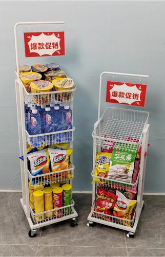 超市展示架多层置物移动小货架