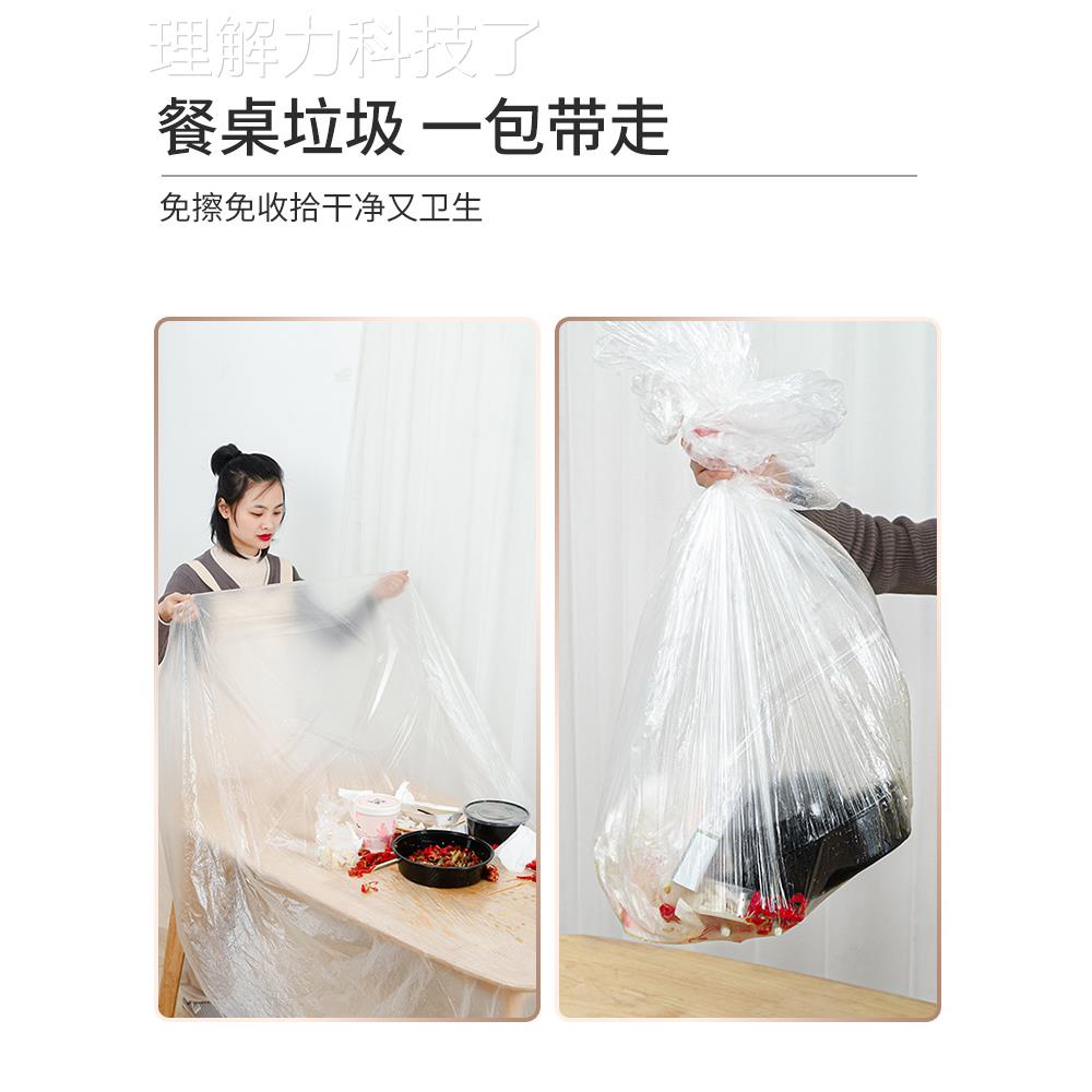 一次商性塑料A306加厚布塑料布家用餐桌布野台餐用家用正桌垫桌饭