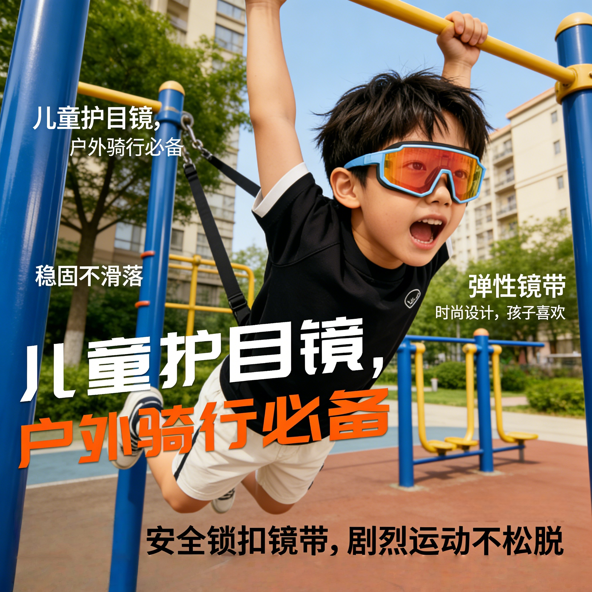 德国儿童骑行护目镜眼镜墨镜登山防风雪地户外运动防紫外线太阳镜