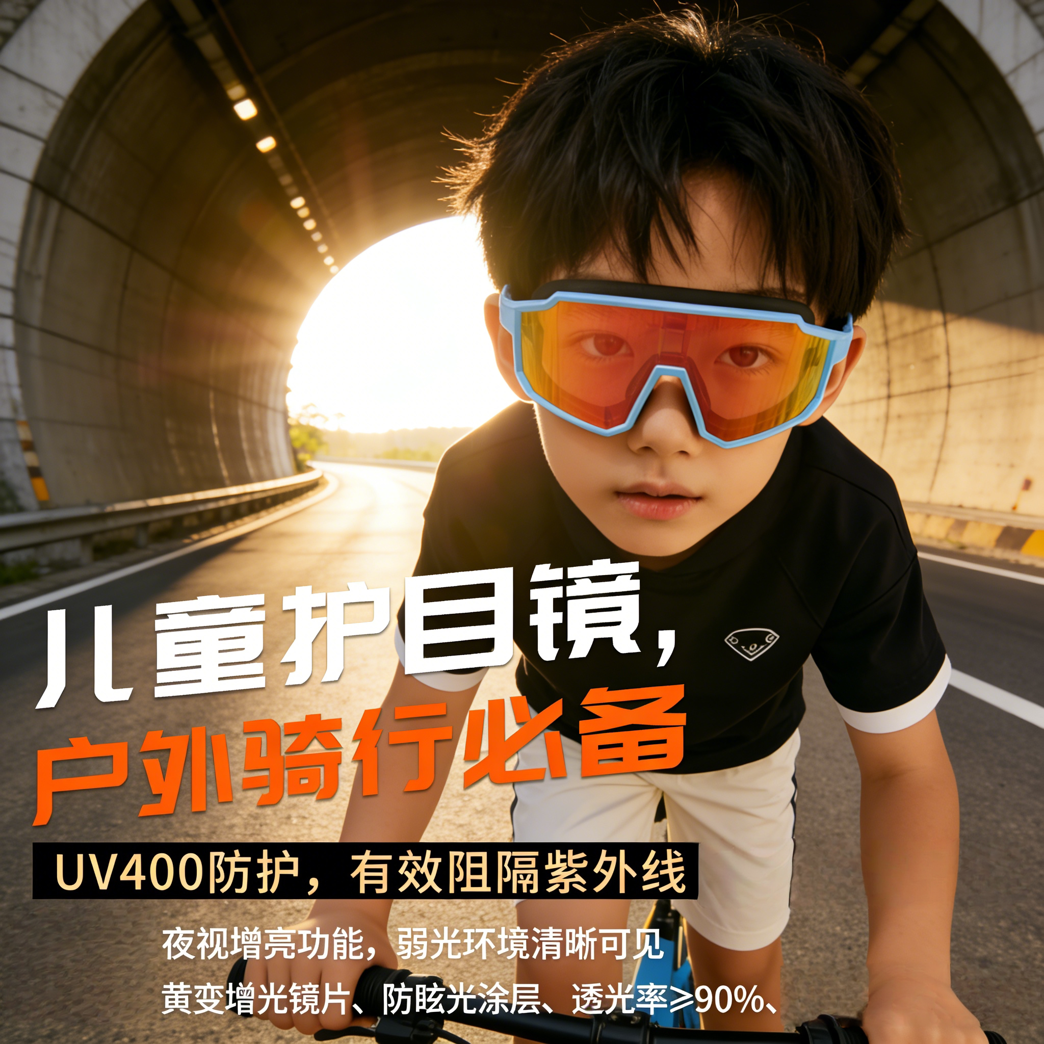 德国儿童骑行护目镜眼镜墨镜登山防风雪地户外运动防紫外线太阳镜