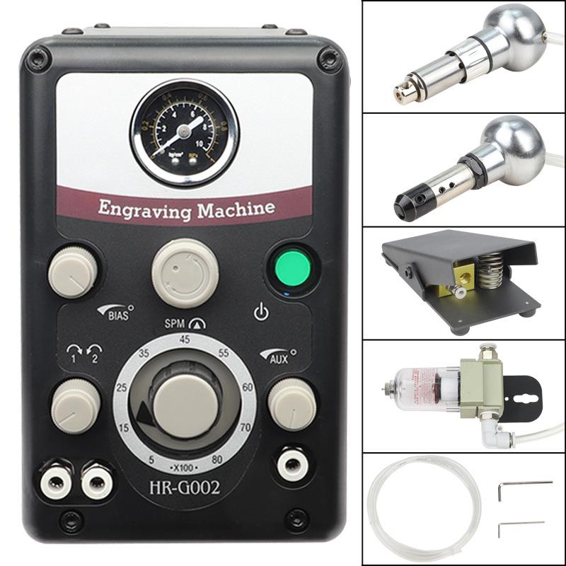 双头气动雕刻机首饰辘珠边机微镶雕刻机批花机刻花机金属雕刻辘边