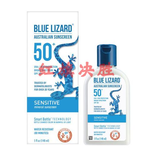 Blue Lizard蓝蜥蜴强效防晒霜 Sunscreen Zinc Oxide, SPF 50+