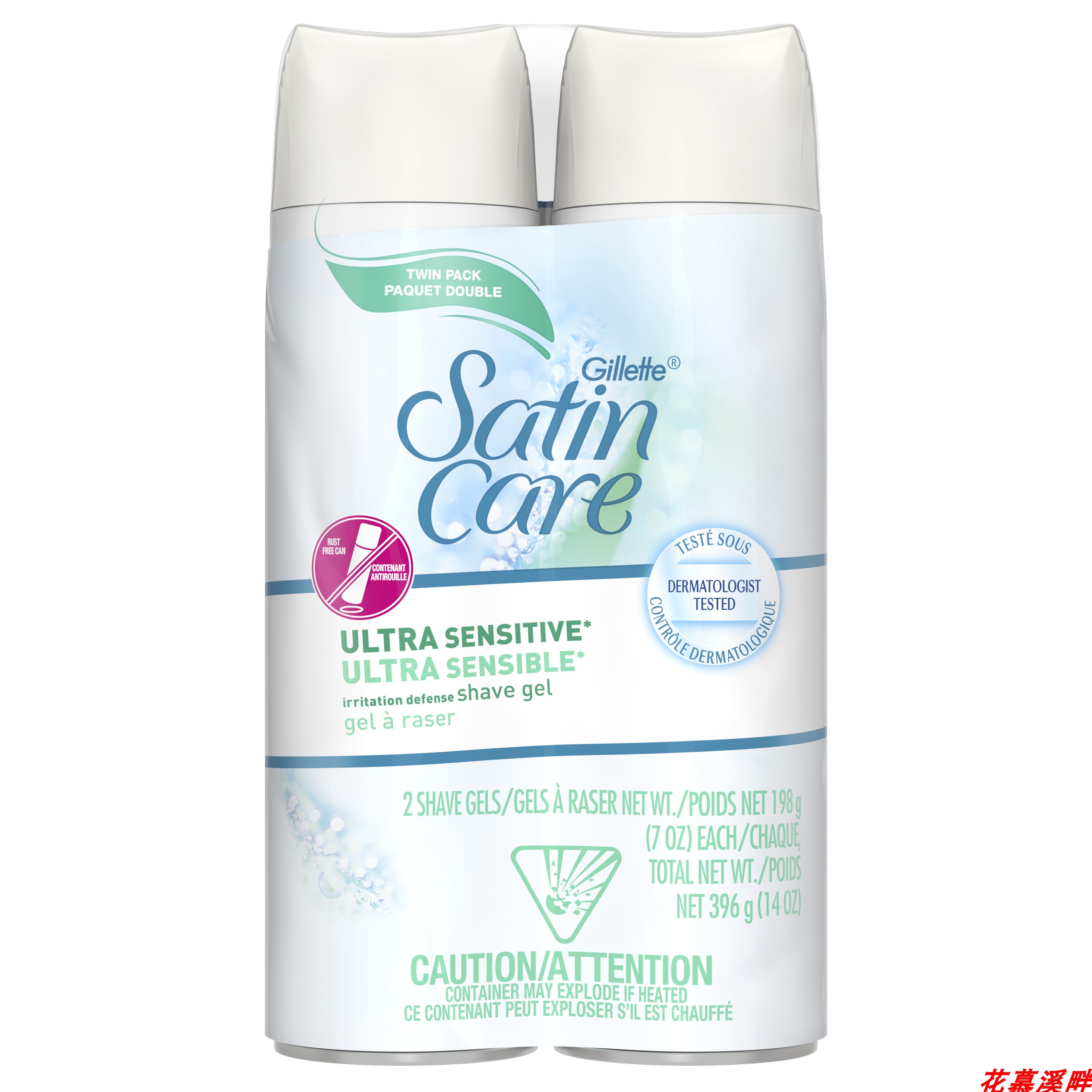 Gillette Satin Care Ultra Sensitive Women's Shave Gel, 7 Oz
