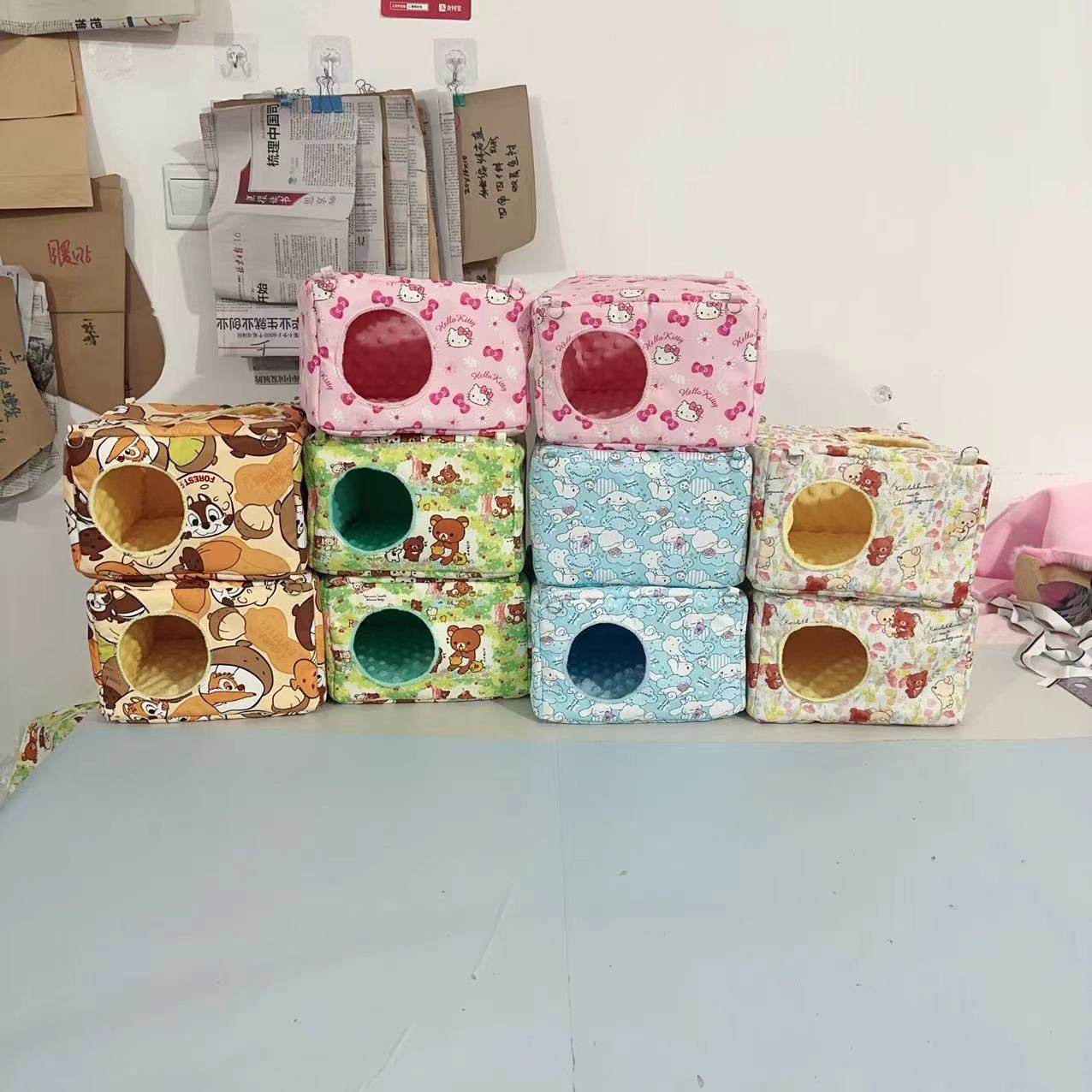 花枝鼠蜜袋鼯用品笼子窝仓鼠兔子松鼠龙猫春夏季睡窝睡袋通道玩具