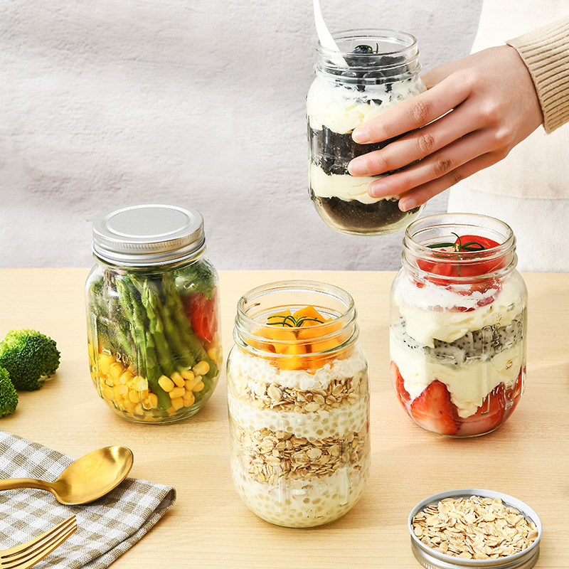 带盖食品收纳罐玻璃密封罐保鲜