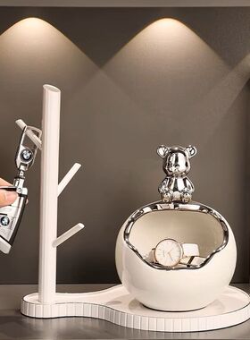 暴力入户玄关摆件钥匙收纳进门门口鞋柜客厅装饰品乔迁新居礼品