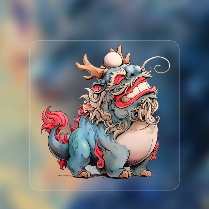 山海经异兽貔貅国风装饰行李箱电动车摩托车汽车车身油箱盖车贴纸