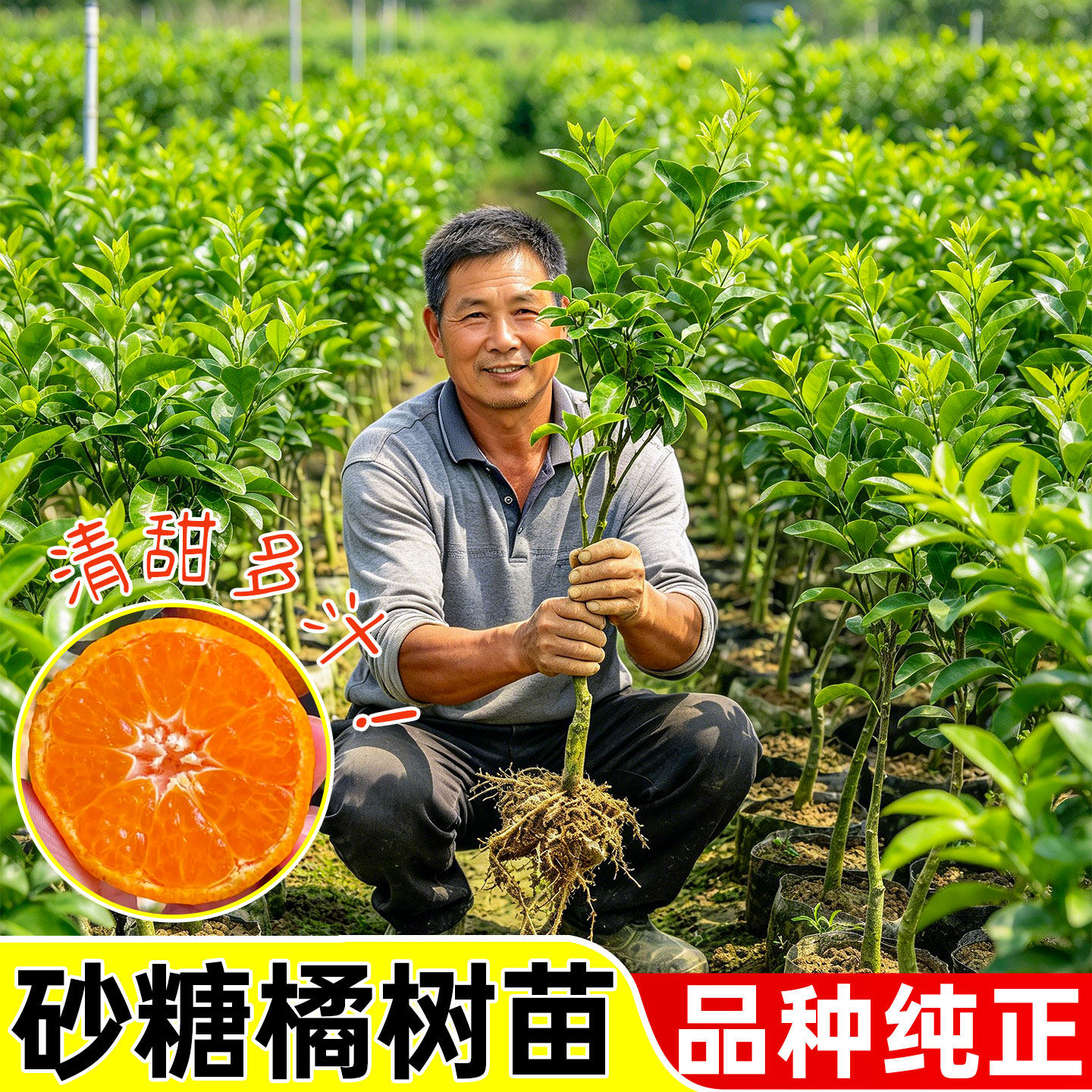 广西砂糖橘嫁接果树苗四会砂糖橘无籽砂糖橘庭院阳台种植基地直发
