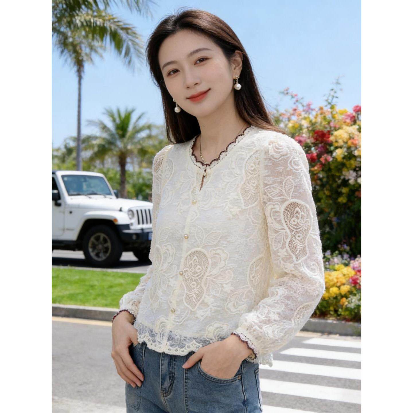 杭州高端大牌真丝衬衫女士长袖小衫高级感春季新款时尚桑蚕丝上衣