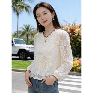 杭州高端大牌真丝衬衫女士长袖小衫高级感春季新款时尚桑蚕丝上衣