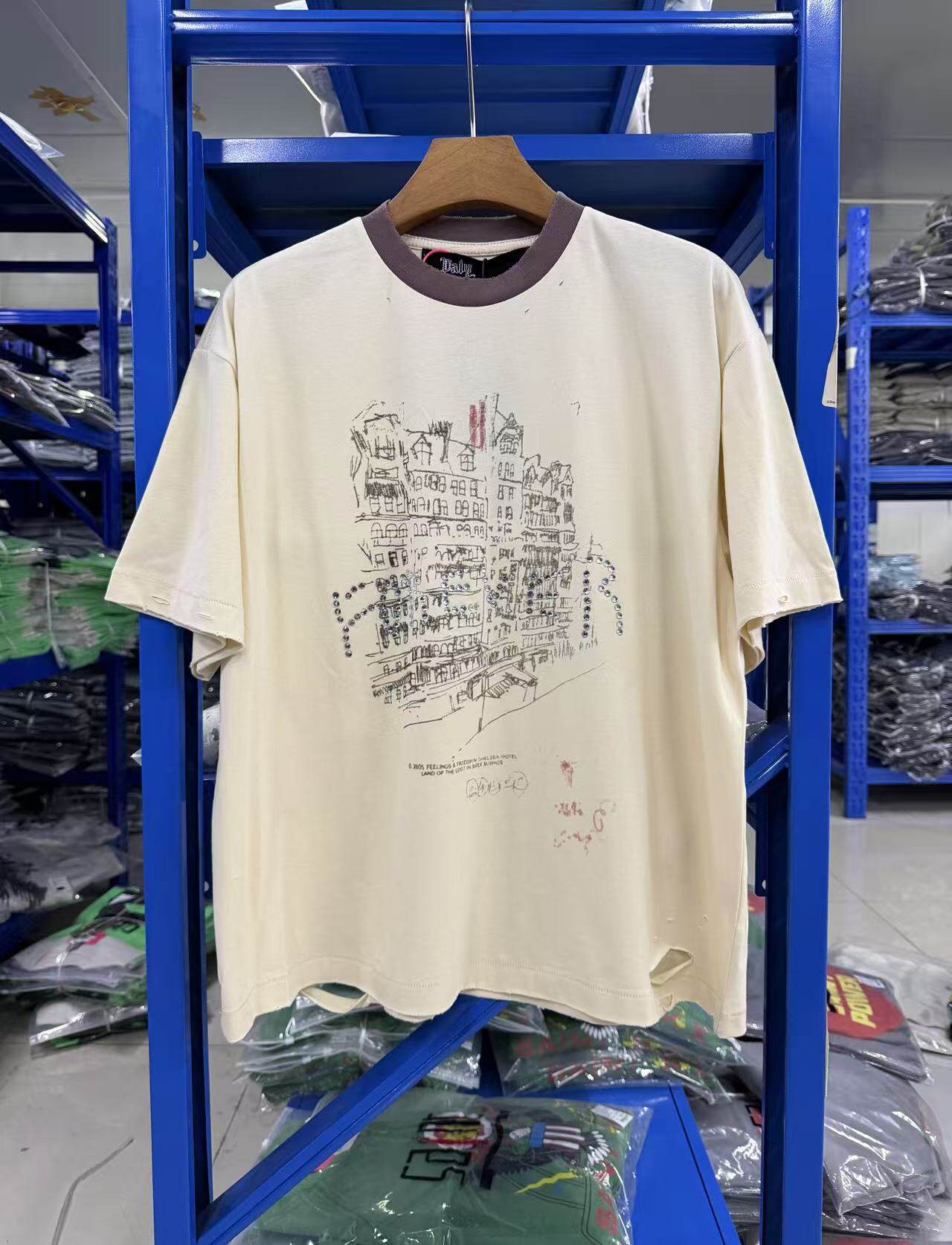 thumbnail for Paly Hollywood FW26 "Chelsea Hotel" vintage washed distressed short-sleeve T-shirt ins