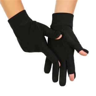 手套内胆秋冬季男士翻盖露指女薄款保暖骑行漏指头露二指翻指触屏