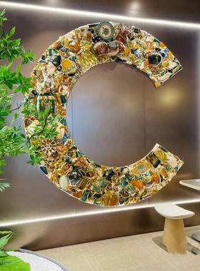 霸王茶姬同款工艺品客厅走廊新中式布艺艺术品装饰画中国风特色