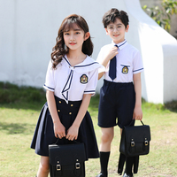 兒童小學(xué)生畢業(yè)照班服夏季校服
