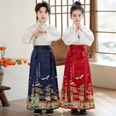 儿童汉服马面裙套装 国学合唱演出服男女童中小学生汉服国风表演服