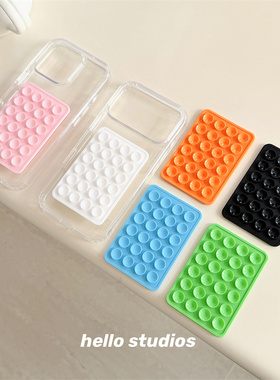 hello studios韩系创意简约吸盘爱心镜面手机壳手机壳适用苹果17promax新款iPhone16PRo/14pro壳15/17pro