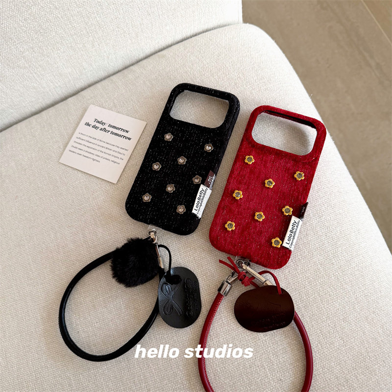 hello studios小众绒布立体花花挂绳手机壳适用苹果17promax新款iPhone16PRo/14pro壳15/17pro,3C数码配件,手机保护套/壳,淘宝优惠券,粉丝福利购,淘宝优惠卷