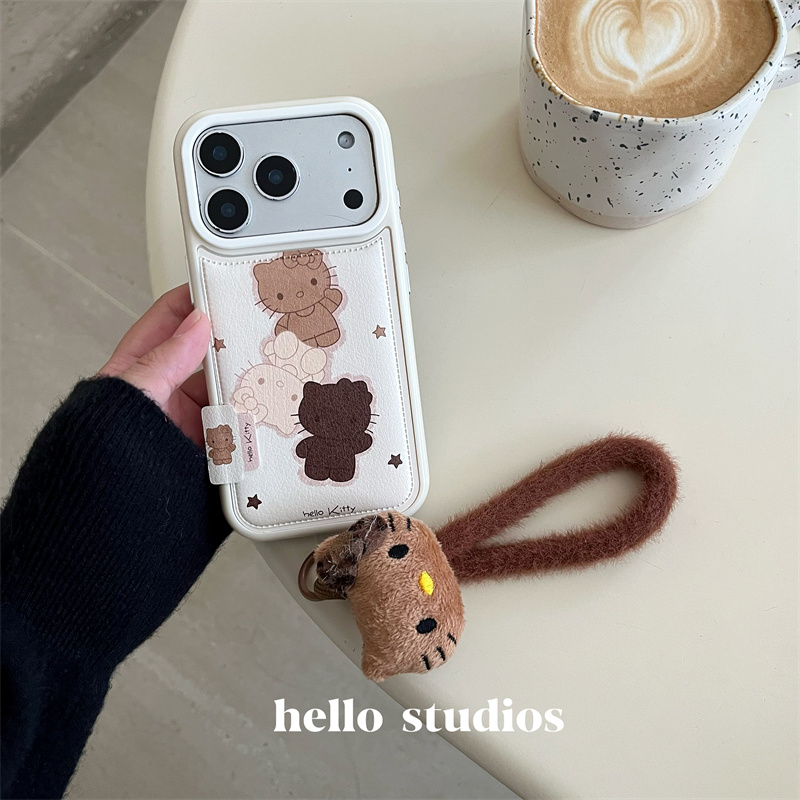 可爱饼干Kitty毛绒挂绳手机壳
