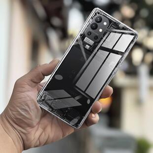 适用一加9R透明后盖OnePlus1+9r塑料后盖玻璃后壳电池盖外壳后屏