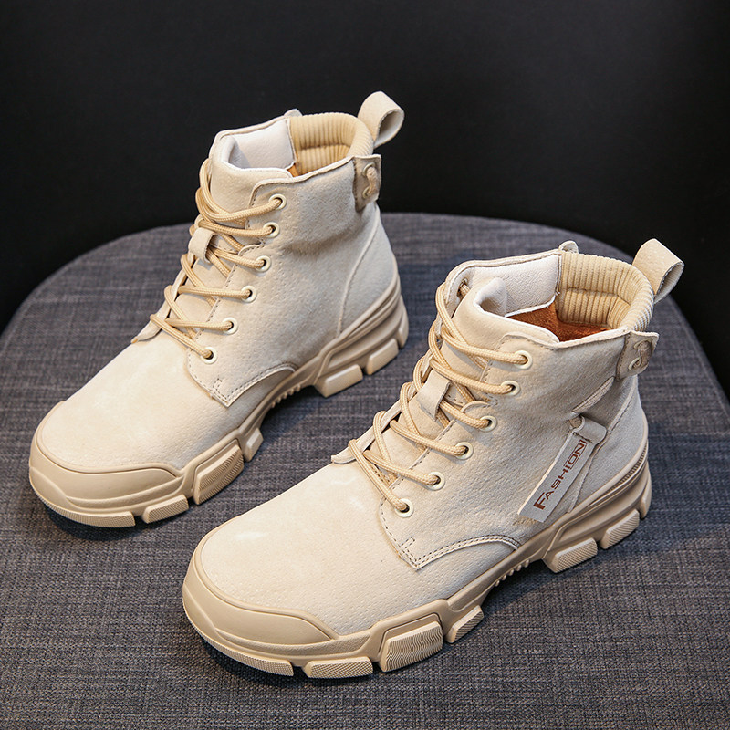 保罗 骆驼马丁靴秋季新款户外休闲男登山鞋沙漠徒步靴女爬山鞋子