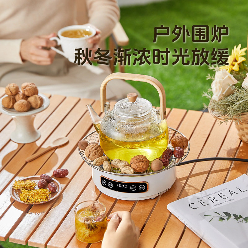 围炉煮茶家用室内煮茶器电陶炉一套烤茶罐罐茶煮茶炉玻璃茶壶套装