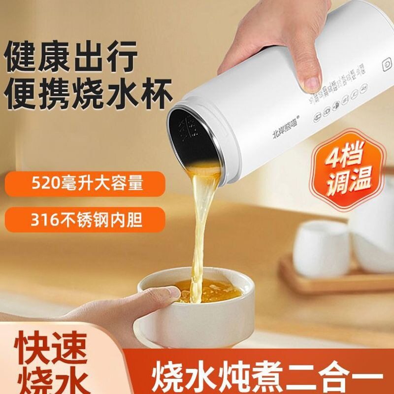 电热水杯烧水杯加热水杯小型恒温便携旅行出差宿舍电热杯一件起批
