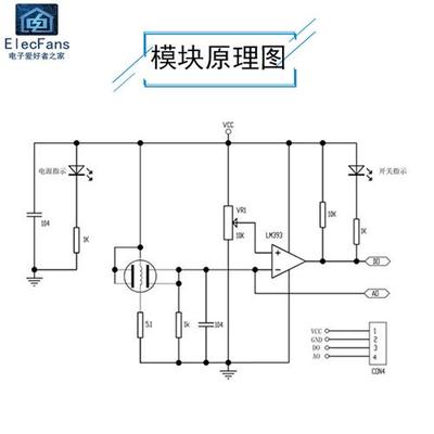 MQ-7 一氧化碳传感器模块 CO可燃气体气敏煤气检测泄露报警探头