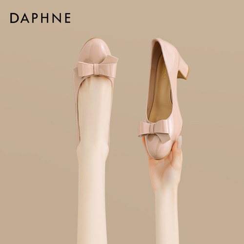 达芙妮裸色高跟鞋女2026新款