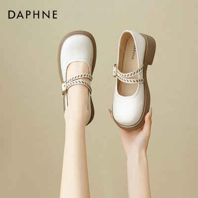 达芙妮玛丽珍鞋2026春季白色百搭