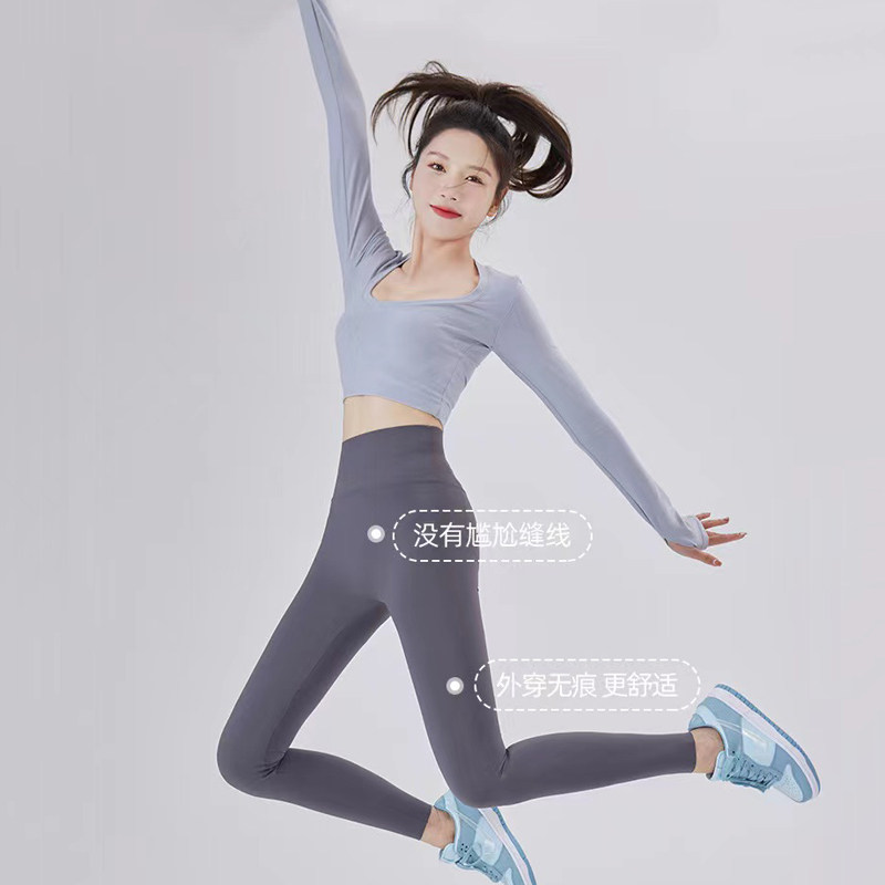 2024新款春秋鲨鱼裤打底裤女外穿夏九分大码弹力瘦腿瑜伽芭比裤薄