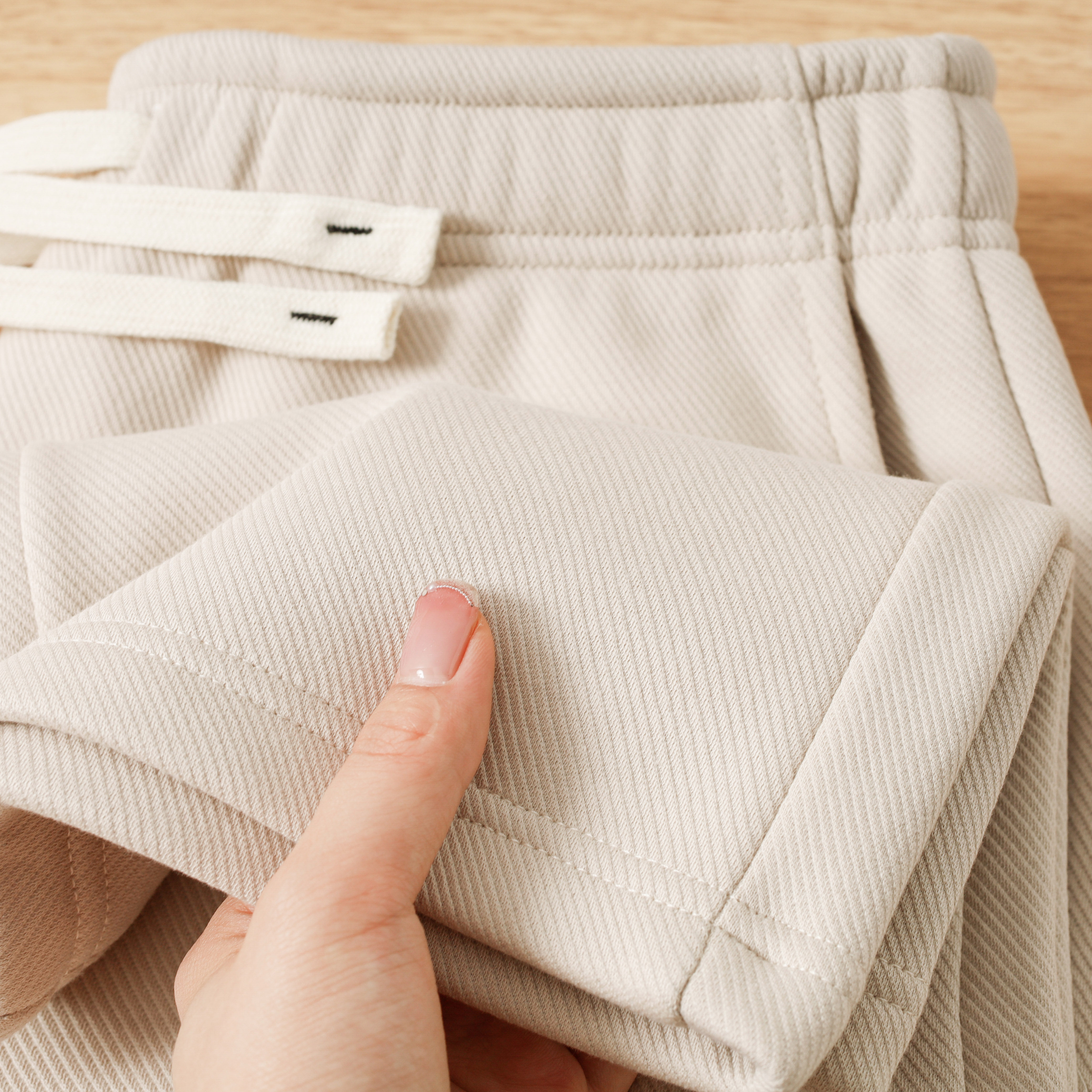 杏色重磅斜纹加绒加厚直筒卫裤女运动裤女款休闲裤子男2025年秋冬