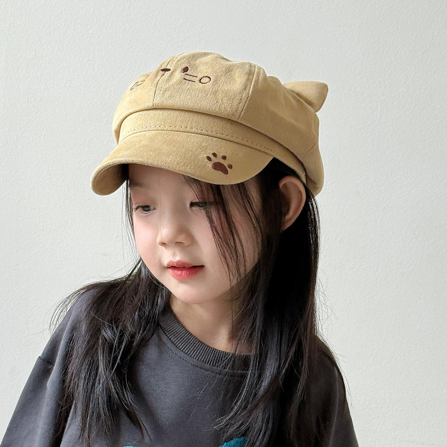 儿童帽子女孩2026新款贝雷帽秋冬