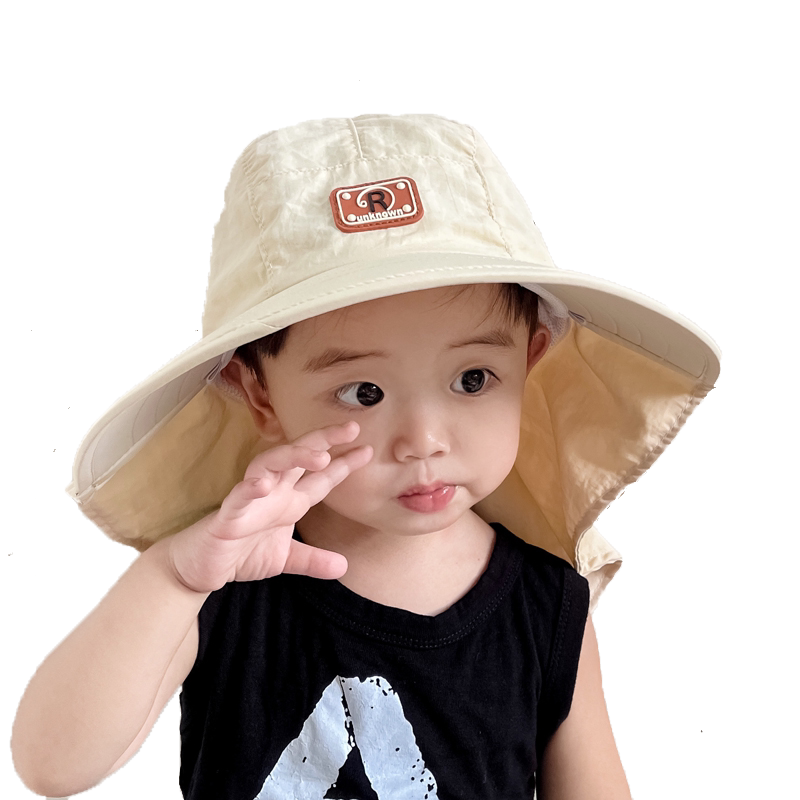 儿童帽子男孩大帽檐防晒帽夏季