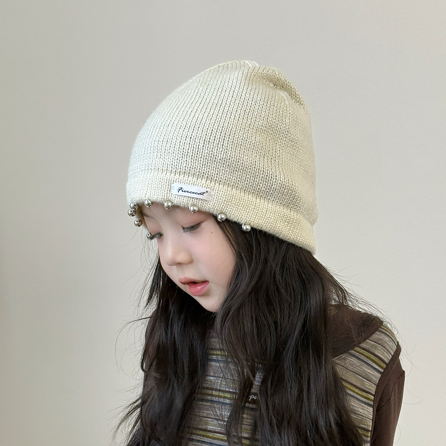 儿童帽子女孩韩系毛线帽洋气