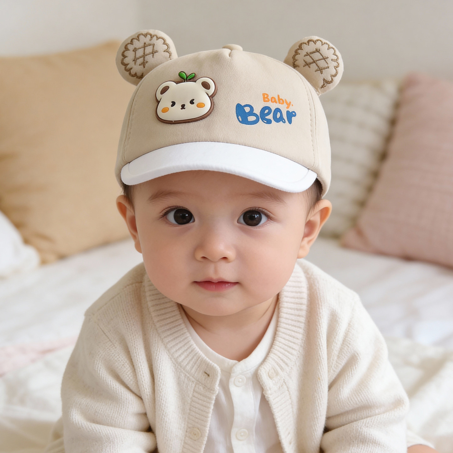 婴儿帽子春秋季薄款遮阳棒球帽可爱超萌小月龄婴幼儿男宝宝鸭舌帽,童装/婴儿装/亲子装,帽子,淘宝优惠券,粉丝福利购,淘宝优惠卷