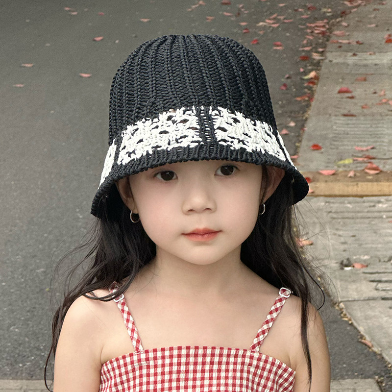 儿童遮阳帽子夏季薄款女孩渔夫帽